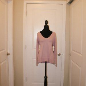 Lucky Brand - Small - Cloud Soft V Neck Sweater - Dawn Pink